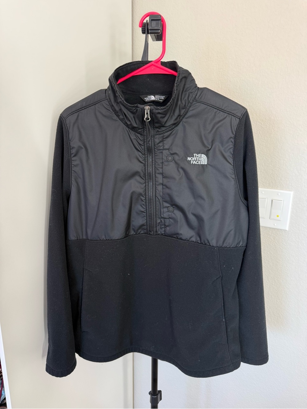 The North Face Black Lightweight Fleece Hybrid Shirt Jacket